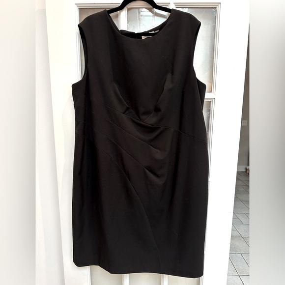 Calvin Klein Black Classic Starburst Sleeveless Dress Women’s Plus Size 20W - Picture 1 of 9